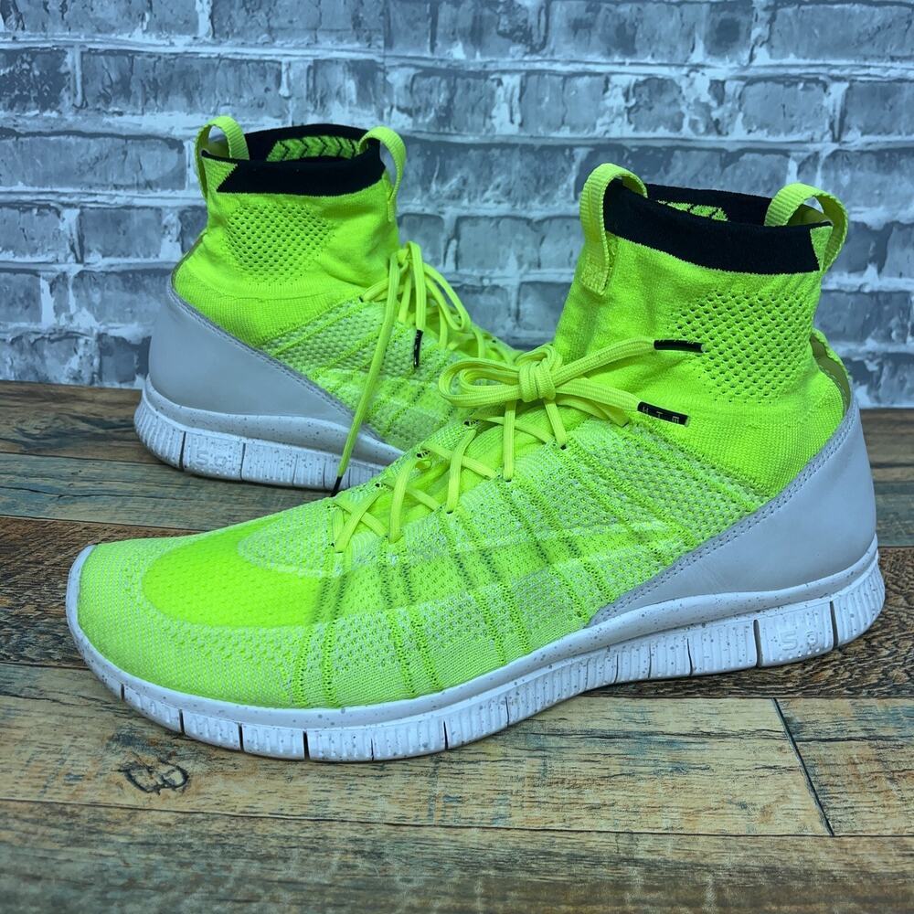 Nike Free Mercurial Superfly 'HTM' Volt White 689466-711 Mens Size 13 Rare 2014